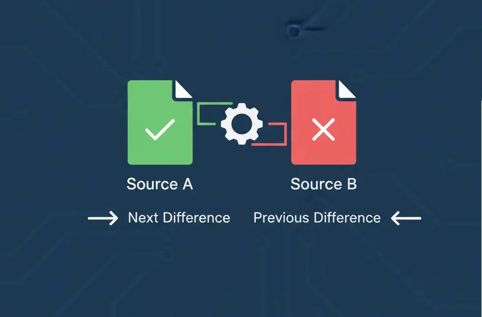 Featured image for How to Compare Code and Text with Next/Previous Navigation Online